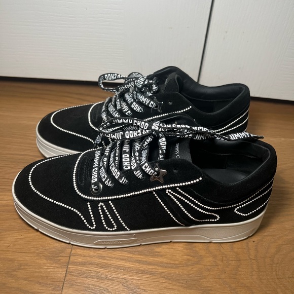 Jimmy Choo Black and White Sneakers - Picture 1 of 6